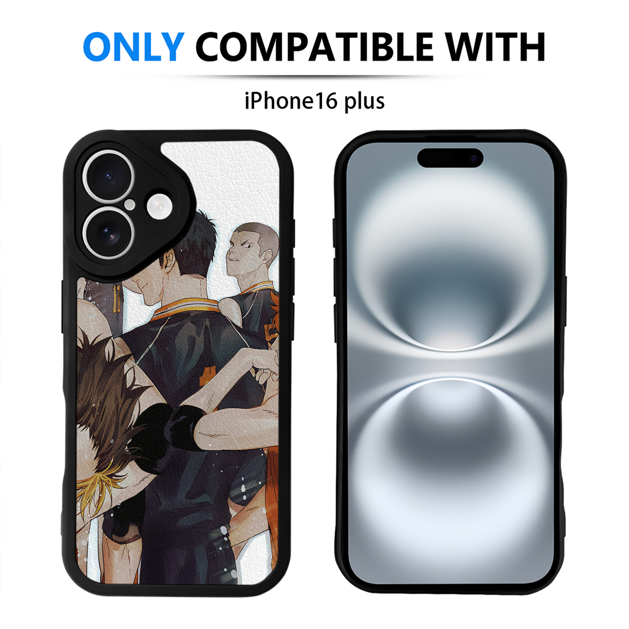 （画像用） ハイキュー!! Haikyu!! 【iPhone 16シリーズ対応】シリコンスマホケース（レザー調） 材質：シリコン